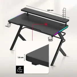 huzaro Hero 5.0 RGB Gaming-Schreibtisch