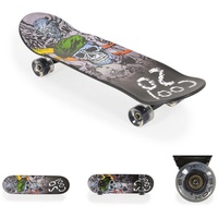 Byox Skateboard 28 Zoll ABEC-7 Aluminium PU-Leuchträder LED Deckgröße 71 x 20 cm schwarz