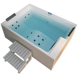 HOME DELUXE Outdoor Whirlpool NIMBUS DELUXE mit Treppe und Thermoabdeckung