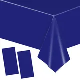 2Stück Einweg Tischdecke Dunkelblaue Papiertischdeck Roll Kunststoff Party Tischdecken,137*274cm Papiertischdecken Rolle Wasserdichte Tischtuch für Bienen Party,Kindergeburtstag,Hochzeiten,Weihnachten