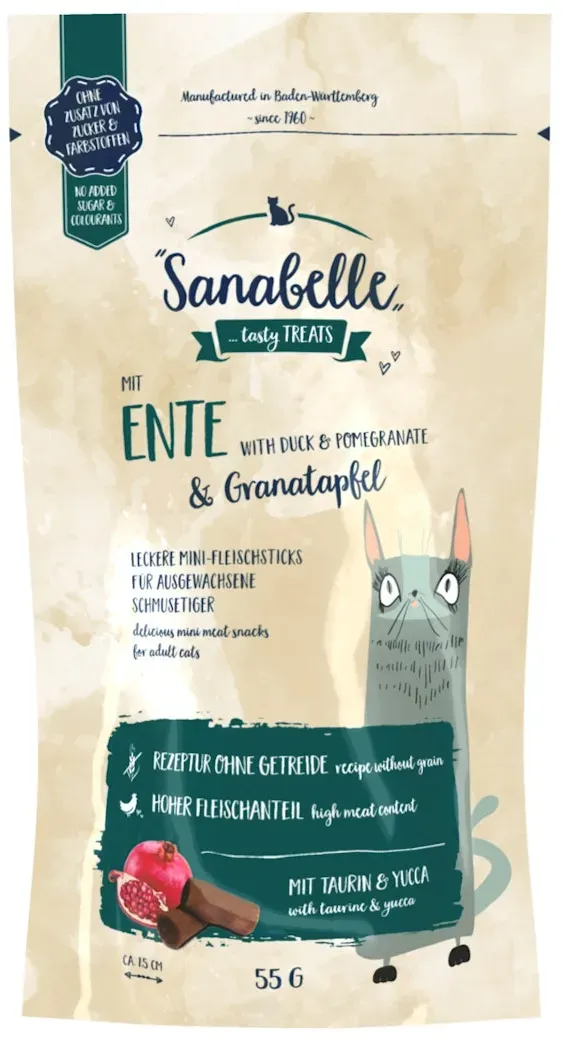 Sanabelle Katzensnack Ente Granatapfel