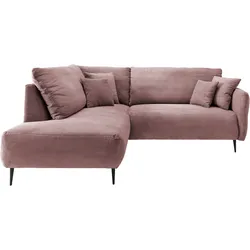 Ecksofa INOSIGN "Vanilla L-Form", rosa, B:255cm T:190cm, Sofas, Armlehnenfunktion