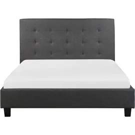 Beliani Bett mit Lattenrost Stoff La Rochelle 140 x 200 cm
