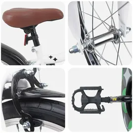 vidaXL Kinderfahrrad 18 Zoll weiß