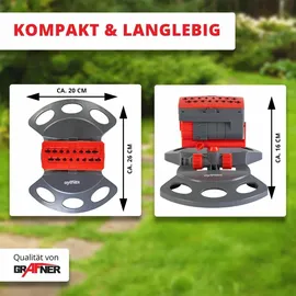 Grafner Viereckregner 180 m2 grau/rot