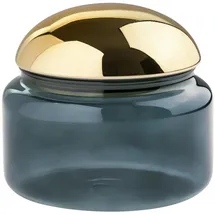 Giftcompany Voile Glasdose L blau/Gold 12,5cm
