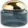 Giftcompany Voile Glasdose L blau/Gold 12,5cm
