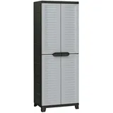 vidaXL Kunststoffschrank Haushaltsschrank Schrank Gartenschrank Balkonschrank Beistellschrank Putzmittelschrank Werkstattschrank 65x45x181cm