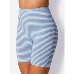 Lange Unterhose WÄSCHEPUR, Damen, Gr. 40, blau (2x bleu, geringelt, 2x bleu), 94% Baumwolle, 5% Polyester, 1% Elasthan, Unterhosen