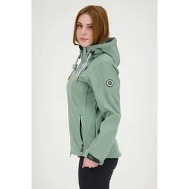 ankerglut Damen, mit abnehmbarer Kapuze Gefüttert Übergangsjacke Windbreaker #Ankerglutfreude WMN", Gr. 44L, grau, 96% Polyester; 4% Elasthan, körpernah, gerader Abschluss Gummizug, Jacken Softshelljacke, mit
