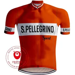 Retro Radtrikot San Pellegrino  - RedTed pazifikblau S