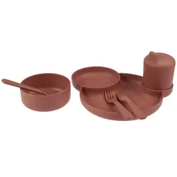 dantoy tiny BIOplastic Essgeschirr, rot, 7-tlg. Geschenk-Set