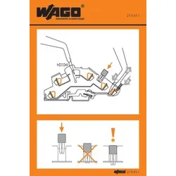 Wago 210-411 Handhabungsaufkleber 210411 - 100 Stück