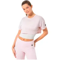 Super.natural Crop Kurzarm-t-shirt - Orchid Ice / Fresh White
