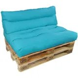 nyvi Palettenkissen Set SunLounge & Rückenlehne 120x40 cm Farbe:Aqua;Variante:2-teiliges Set