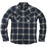West Coast Choppers Outlaw Flannel Langarmhemd Blau / Beige 3XL