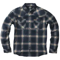 West Coast Choppers Outlaw Flannel Langarmhemd Blau / Beige 3XL