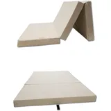 Odolplusz Faltmatratze Klappmatratze Matratze faltbar klappbar Gästematratze Reisematratze 65x180x7cm (Beige)