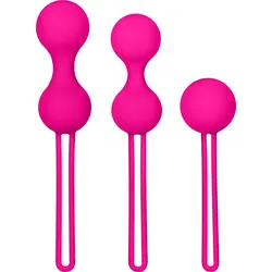 Liebeskugel-Set aus Silikon, 3 Teile, 12 - 16,5 cm, pink