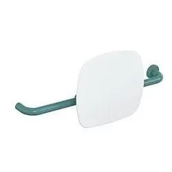 Hewi 801 Rückenstütze 801.51.9261R55 Wandabstand 150mm, Ausführung rechts, Lehne signalweiß, aquablau