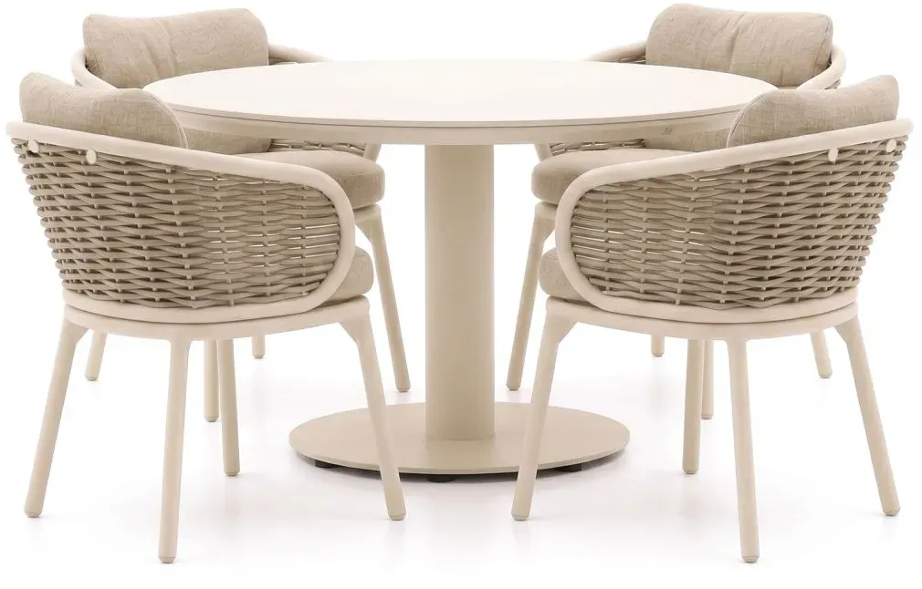 + 10 % Kassenrabatt | Apple Bee Pine Key/Melville ø 140 cm Gartenmöbel-Set 5-teilig