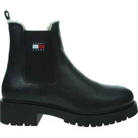 Tommy Hilfiger Chelsea Damen Schaftstiefel in Schwarz, Größe 37 - Schwarz - 37