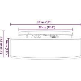vidaXL Deckenlampe grau 1 E27 Stoff