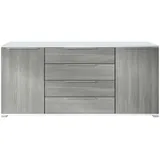 Vladon Linio V2 166,5 x 75,5 x 35 cm Weiß matt / Avola-Anthrazit