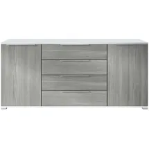 Vladon Linio V2 166,5 x 75,5 x 35 cm Weiß matt / Avola-Anthrazit