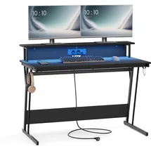 VASAGLE Schreibtisch 60 x 120 x 76 cm rußschwarz