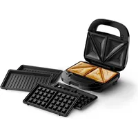 Philips 5000-Serie 3-In-1 Sandwichmaker - Sandwiches, Waffeln, 750W, Schwarz