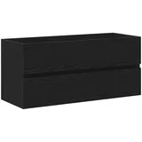 vidaXL Waschbeckenunterschrank Schwarz Eichen-Optik 100x38,5x45 cm