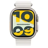 GPS+Cellular 49 mm Titaniumgehäuse, Ocean Armband weiß