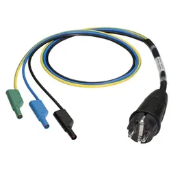 Schutzkontaktstecker mit 4 mm Stecker. Für Geräte ohne Schutzkontaktstecker.