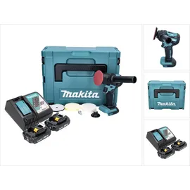 Makita DPV 300 RAJ Akku Schleifer Polierer 18 V 50 / 80 mm Brushless + 2x Akku 2,0 Ah + Ladegerät + (Exzenterpolierer)