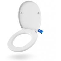 Toilettendeckel mit Absenkautomatik oval antibakterieller WC Sitz weiß