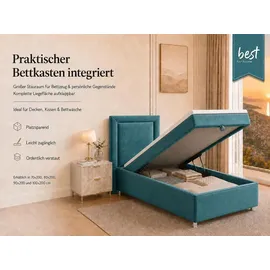 Best For Home Trinity 90 x 200 cm Blau/Türkis