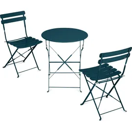 Vanage Bistro Set Balkon Balkonmöbel klappbar Set 3-teilig dunkelblau, versch. Farben