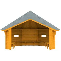 Wolff Finnhaus Wetterschutzhütte / Grillhütte  naturbelassen Ohne Grillanlage