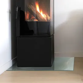 Tulup Glasbodenplatte Rechteck 60 x 40 cm 0,4 m Zartes Marmormuster/Türkis