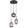 GLOBO Blacky 3-flg. 46 cm rund schwarz Metall Rauchglas