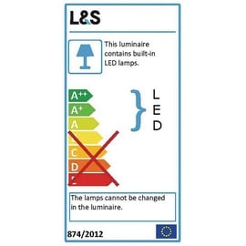 L&S 3-er Set Einbauleuchte Chip Warmweiß 12 V 12 W Rahmenfarbe Edelstahloptik L&S