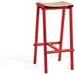 HAY - Taburete 8 Barhocker, hoch, Eiche natur / signal red