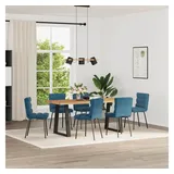 vidaXL Esszimmerstühle 6 Stk. Blau Samt