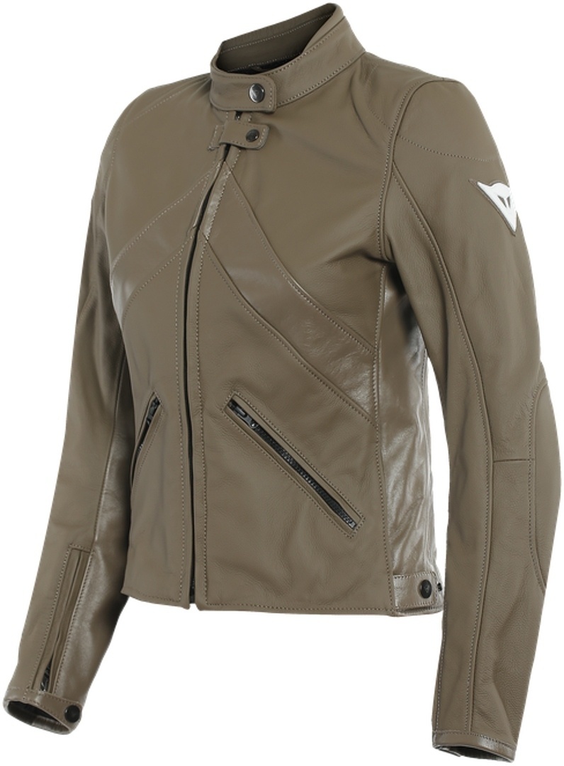 Dainese Santa Monica Dames Motorcycle Leather Jacket, bruin, 48 Voorvrouw