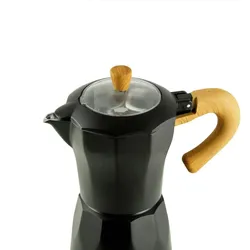 Jocca elektrische Espresso Kaffeemaschine in schwarz für bis zu 6 Tassen mit 360° drehbarem Kopf