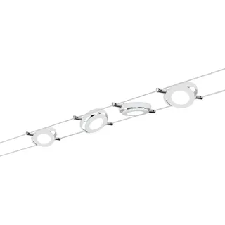 Paulmann LED Seilsystem RoundMac Basisset Smart Home Bluetooth erweiterbar Tageslichtweiß 4x4W Tunable White dimmbar 230/12V Weiß matt