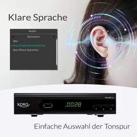 Xoro HRS 8659 V2 HD Satellitenreceiver mit HDMI, SCART, USB-Mediaplayer, Unicable 1+2)