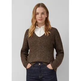 s.Oliver Strickpullover Relaxed Fit V-Ausschnitt Braun 42