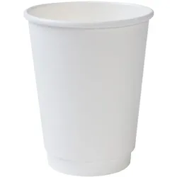 BIOZOYG 100 Stück Coffee to Go Becher doppelwandig weiß 300ml / 12oz Einwegbecher Pappbecher für heiße Getränke, Kaffeebecher Thermobecher
